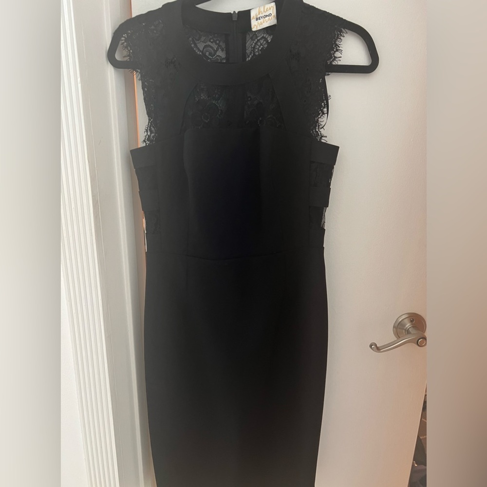 Ashley Graham Lace Little Black Dress size 4